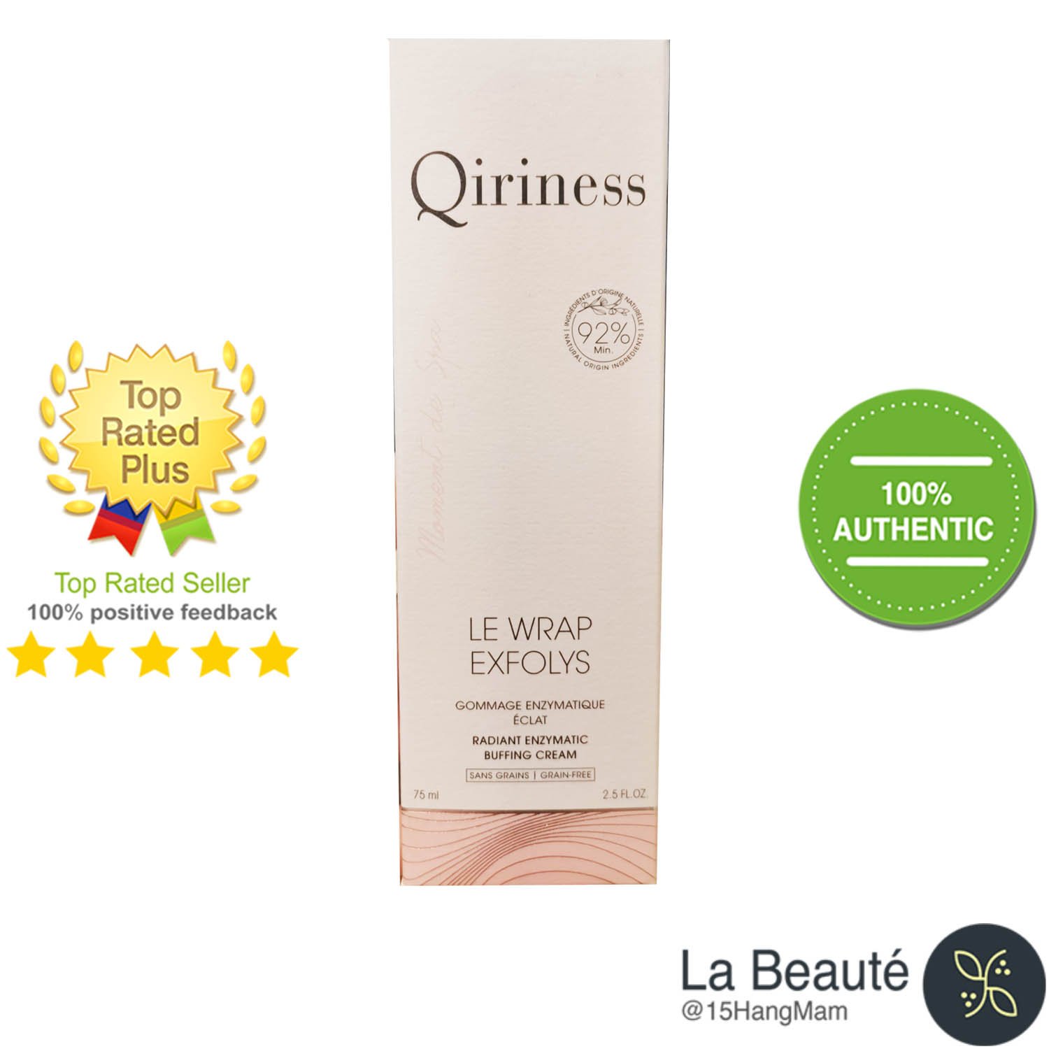 Qiriness Radiant Enzymatic Buffing Cream - Kem Tẩy Da Chết Sinh Học Dịu Nhẹ Cải Thiện Bề Mặt Da 75ml