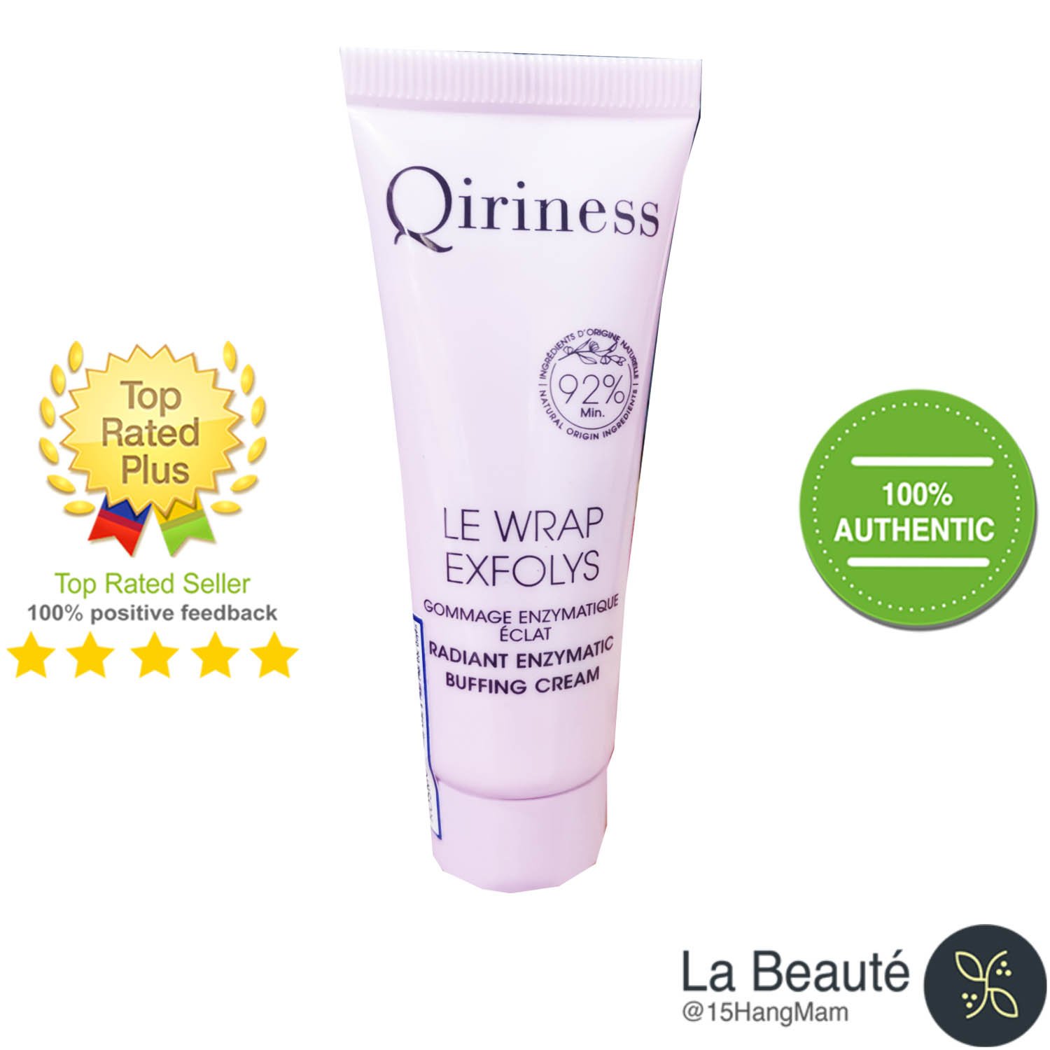 Qiriness Radiant Enzymatic Buffing Cream - Kem Tẩy Da Chết Sinh Học Dịu Nhẹ Cải Thiện Bề Mặt Da 20ml