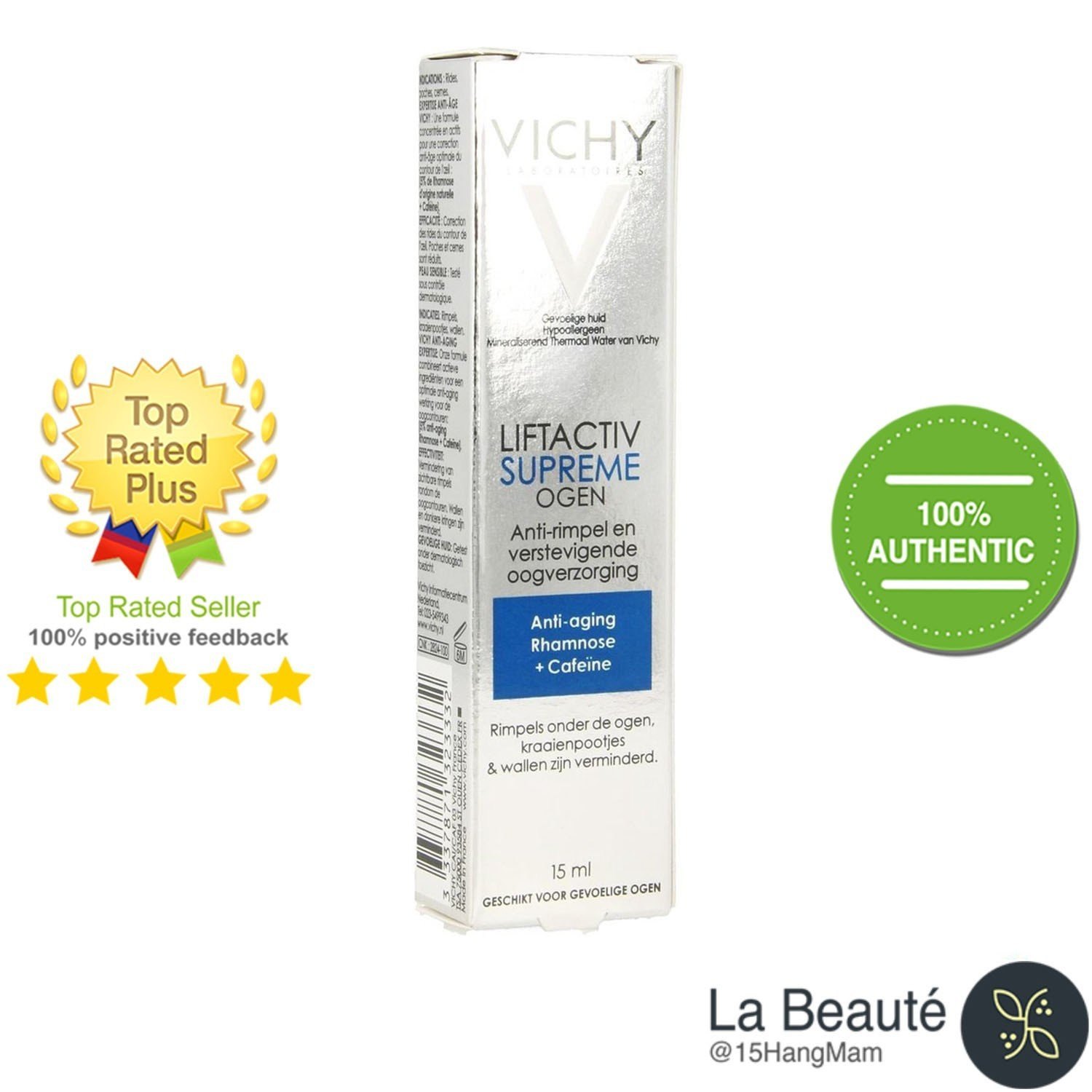 Vichy Liftactiv Supreme Ogen - Kem Dưỡng Giảm Nếp Nhăn & Giúp Săn Chắc Da Vùng Mắt 15ml