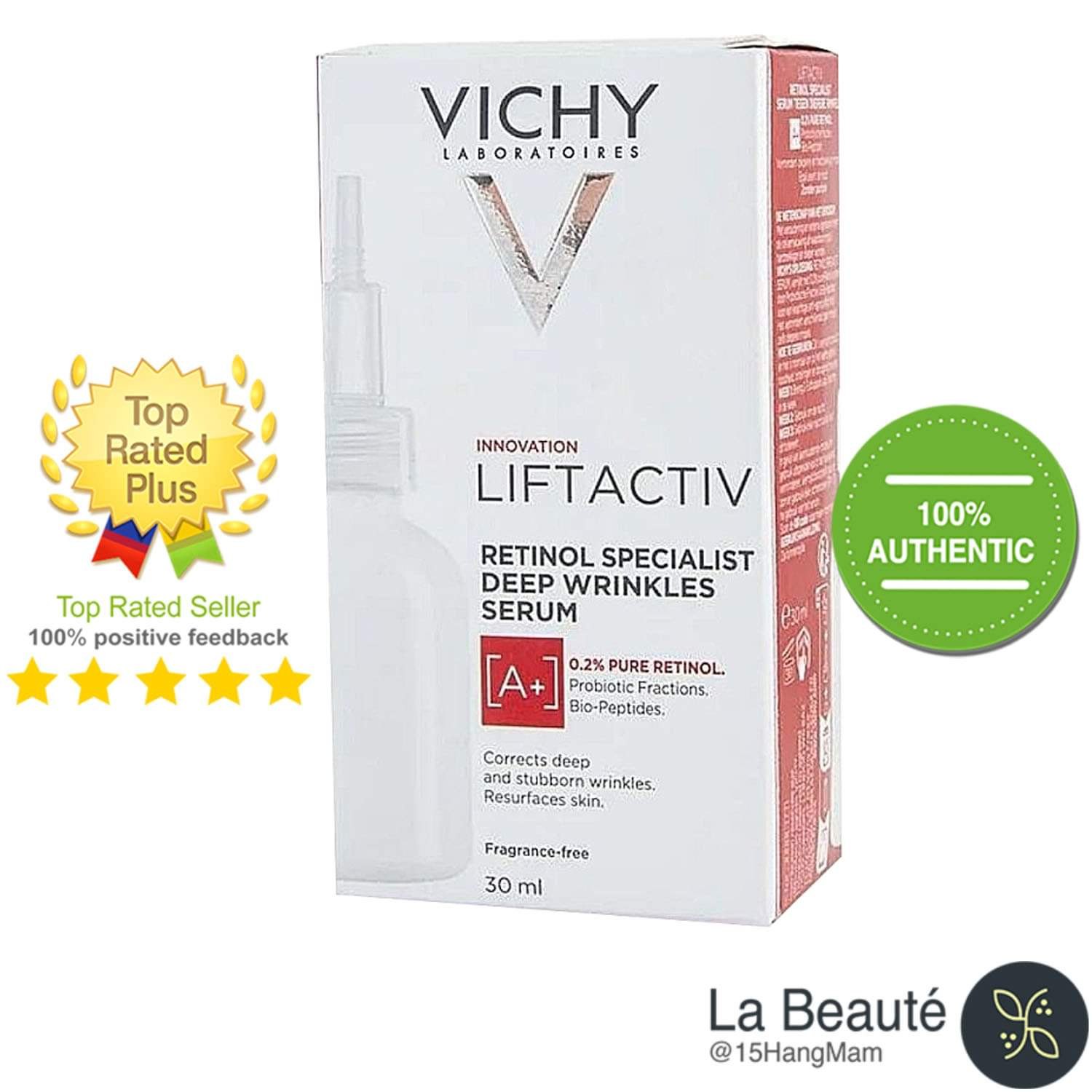 Vichy Liftactiv Retinol Specialist Serum - Serum Dưỡng Da, Cấp Ẩm, Giảm Nếp Nhăn 30ml