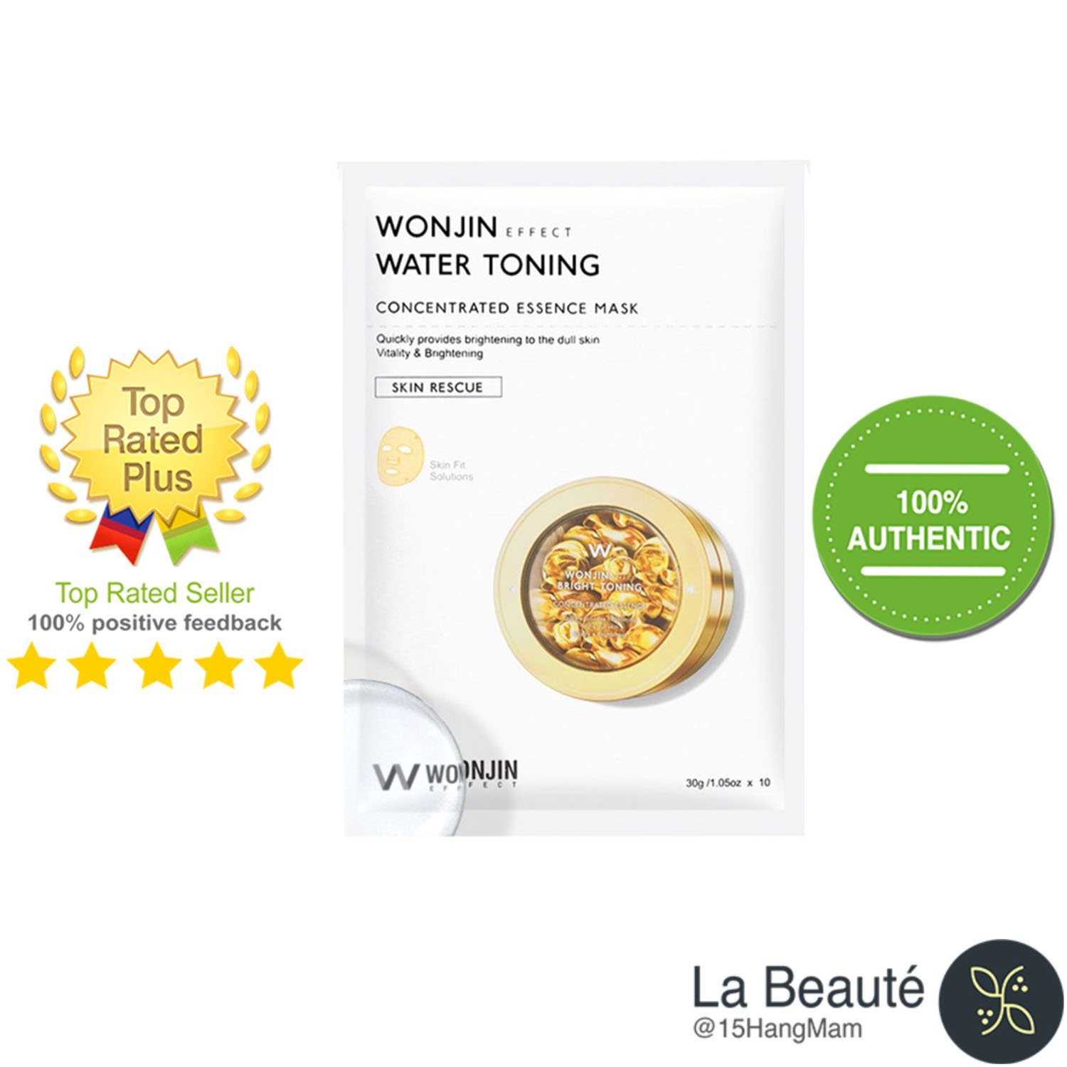 Dr.Wonjin Water Toning Skin Rescue Mask - Mặt Nạ Wonjin Dưỡng Sáng 