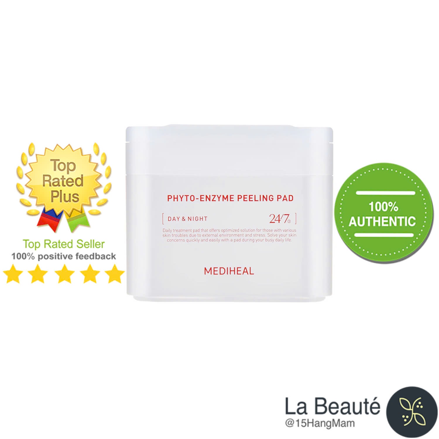 Mediheal Phyto-enzyme Peeling Pad - Toner Pad Tẩy Da Chết, Giảm Mụn Đầu Đen Bã Nhờn 90 Miếng