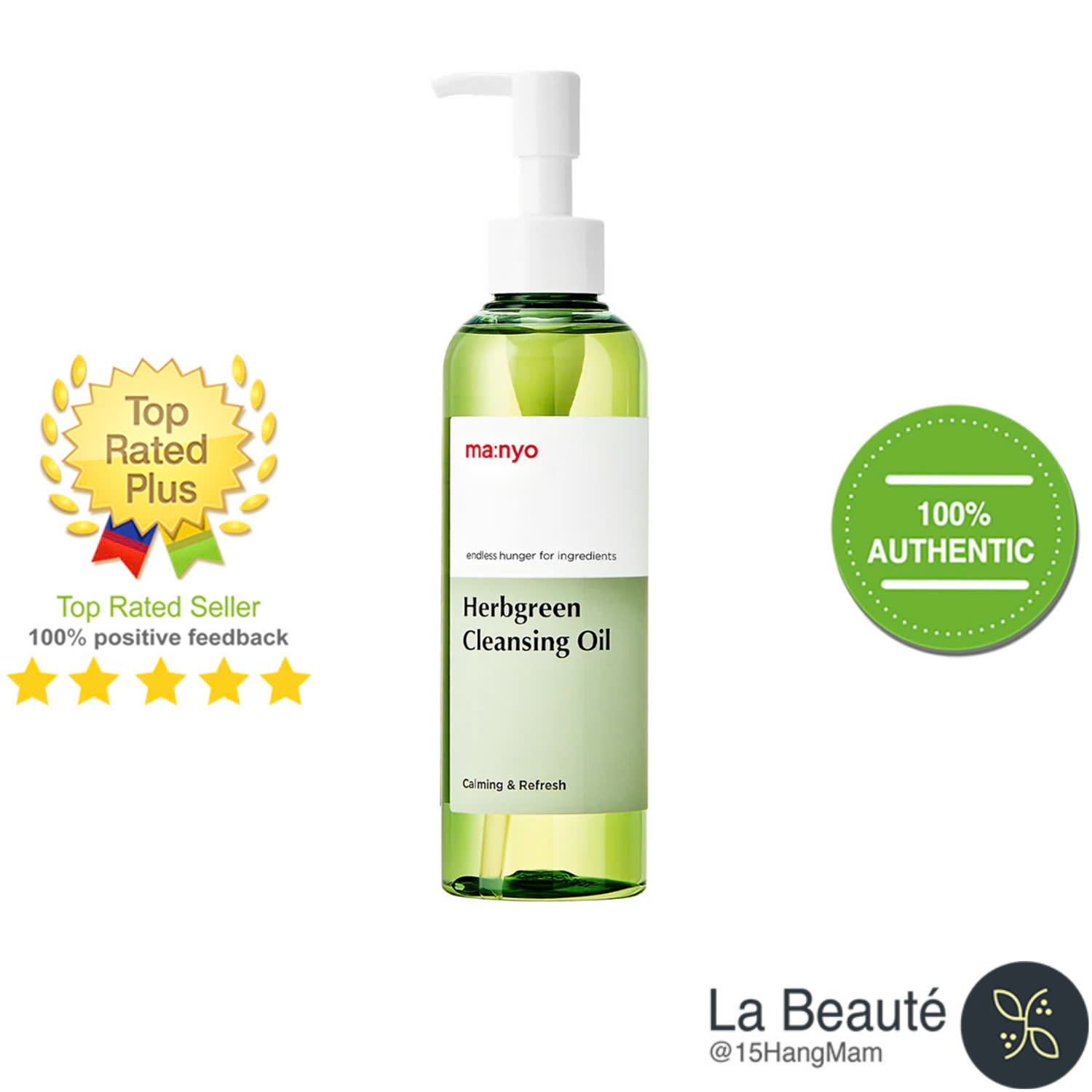 Manyo Herbgreen Cleansing Oil - Dầu Tẩy Trang Thảo Mộc Dịu Nhẹ 200ml