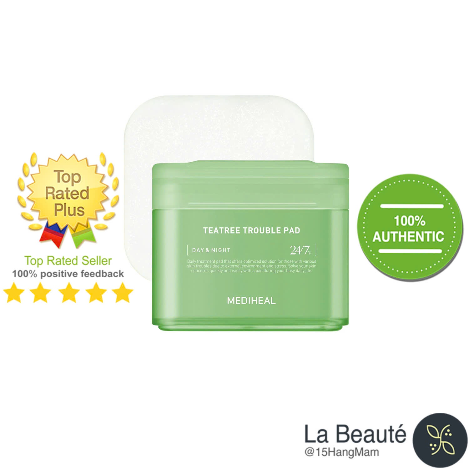 Mediheal Teatree Trouble Pad - Toner Pad Làm Dịu Da Mụn 100 Miếng