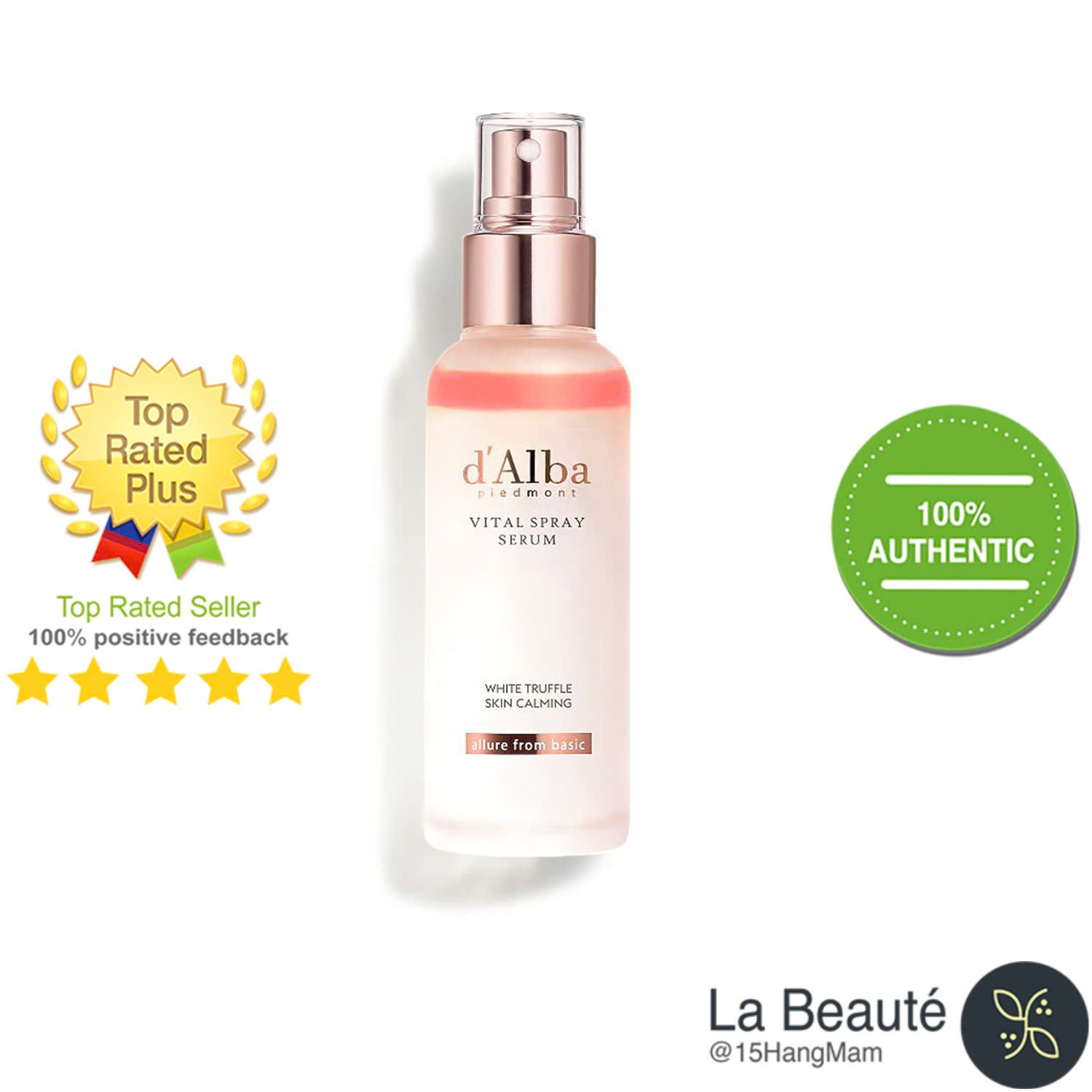 d'Alba Italian White Truffle Vital Spray Serum - Serum Dạng Xịt Phục Hồi, Căng Bóng Da 100ml