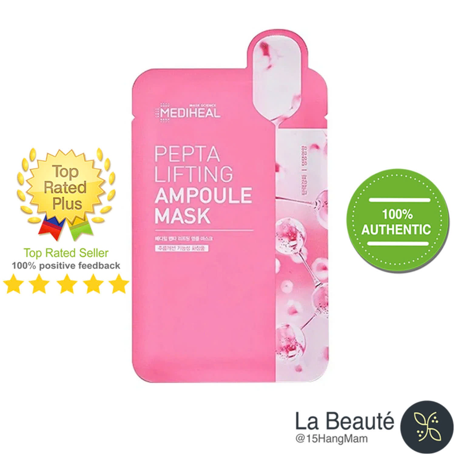 Mediheal Pepta Lifting Ampoule Mask - Mặt Nạ Dưỡng Nâng Cơ, Trẻ Hóa Da 20ml