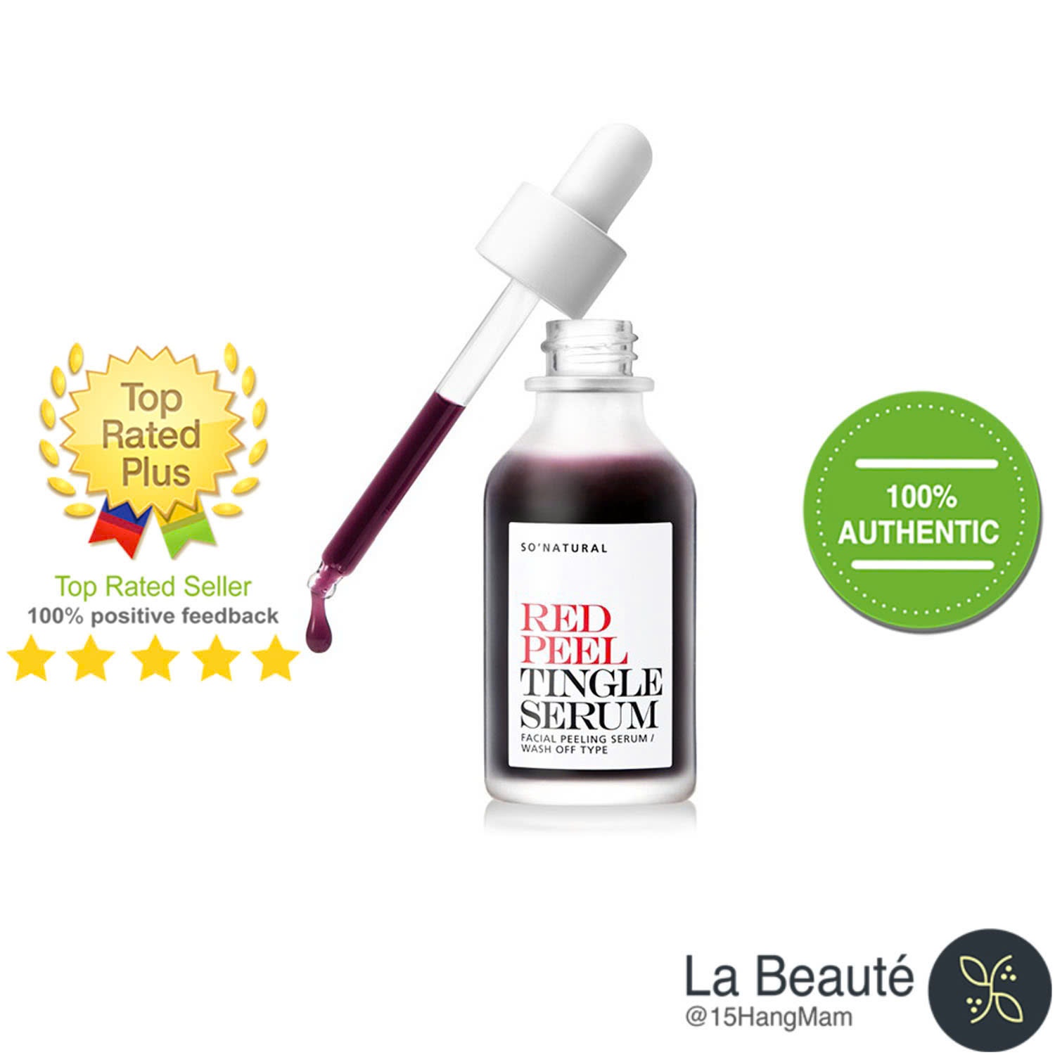 Sonatural Red Peel Tingle Serum Mini - Tinh Chất Giảm Mụn, Tái Tạo Da Mini Size 11ml