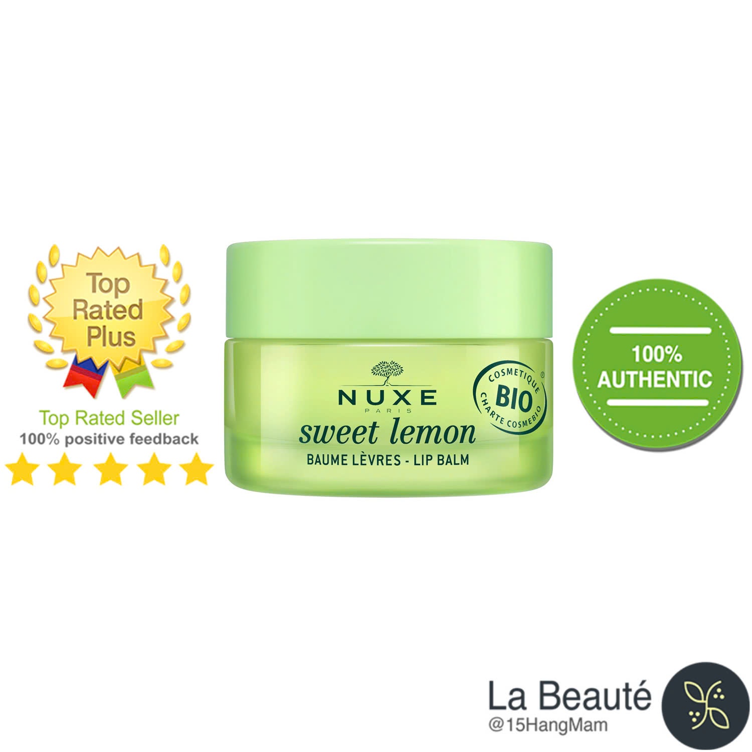 Nuxe Sweet Lemon Lip Balm - Hũ Dưỡng Môi Hương Chanh Thơm Mát 15g