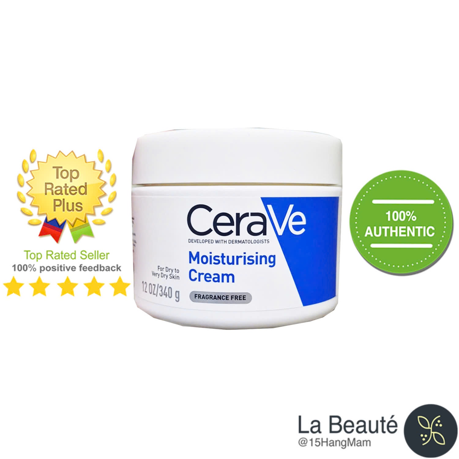 CeraVe Moisturizing Cream - Kem Dưỡng Cấp Ẩm Sâu Cho Da Khô 340g