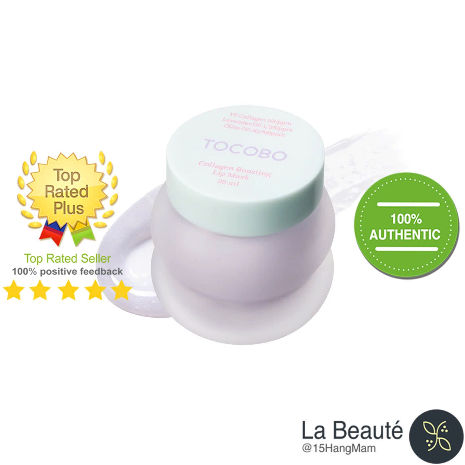 Tocobo Collagen Boosting Lip Mask - Mặt Nạ Dưỡng Môi Tăng Cường Collagen 20g