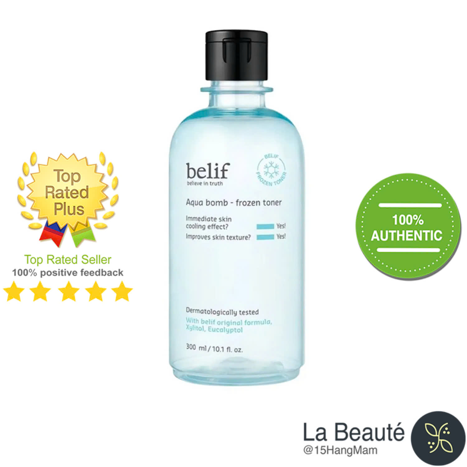 Belif Aqua Frozen Toner 300ml - Nước Cân Bằng Se Nhỏ Chân Lông