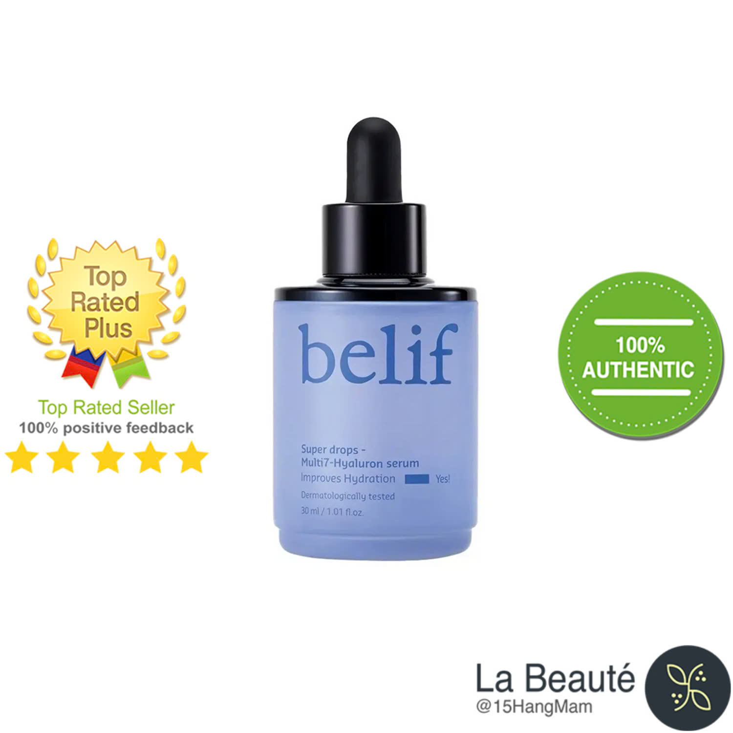 Belif Super Drops - Multi7-Hyaluron Serum 30ml - Tinh Chất Dưỡng Ẩm, Làm Dịu Da