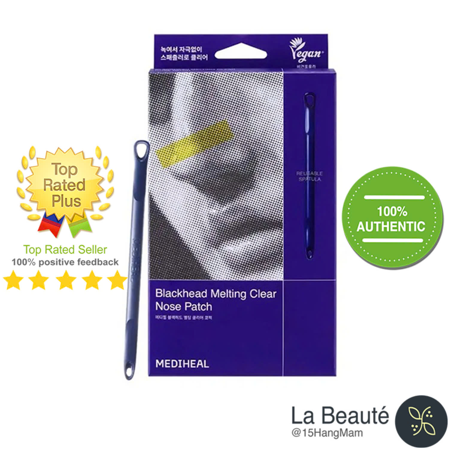 Mediheal Blackhead Melting Clear Nose Pack 6 tờ - Chăm sóc lỗ chân lông Hàn Quốc - Dải mũi than để làm sạch sâu