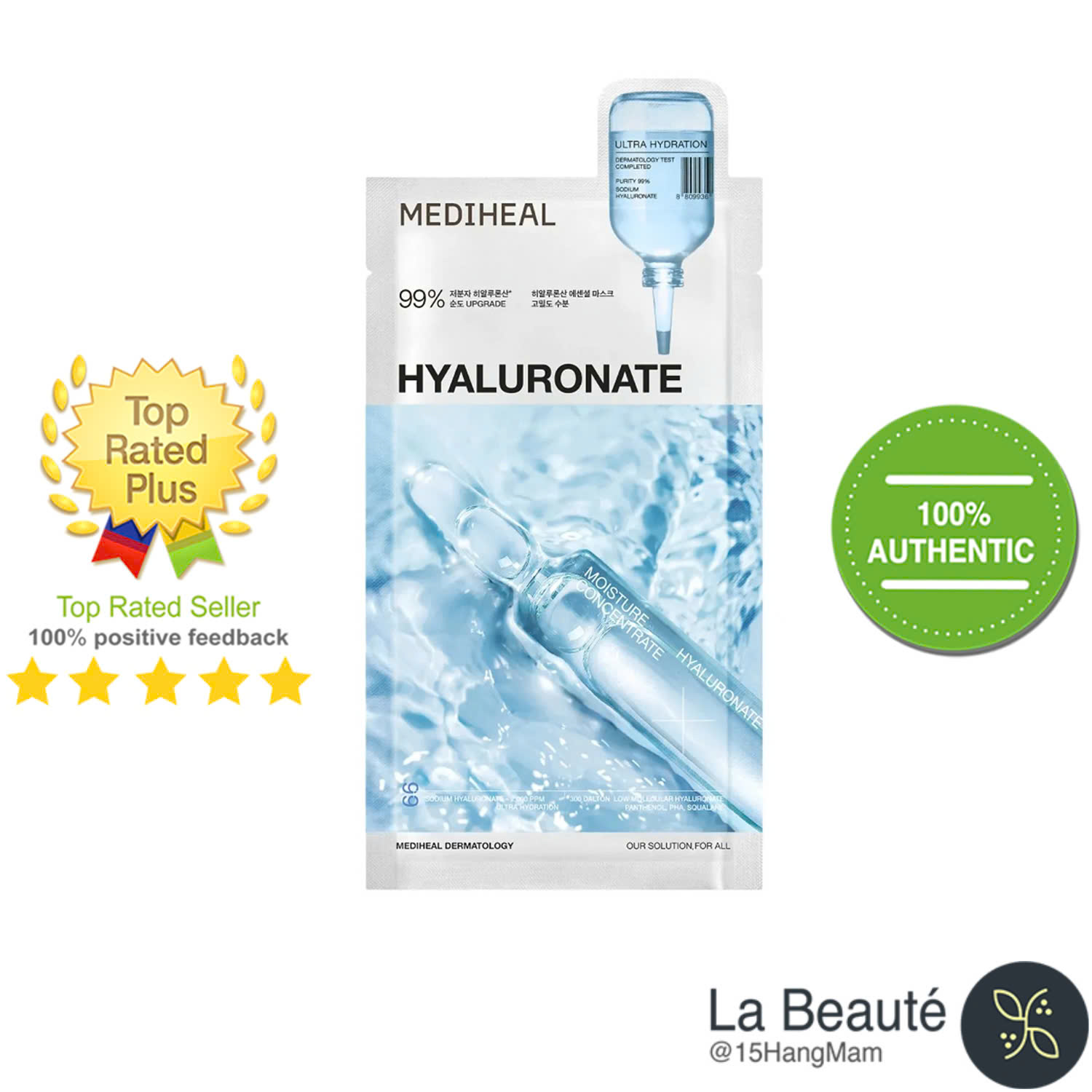 Mediheal Hyaluronate Essential Mask_Ultra Hydration - Mặt Nạ Dưỡng Ẩm 24ml