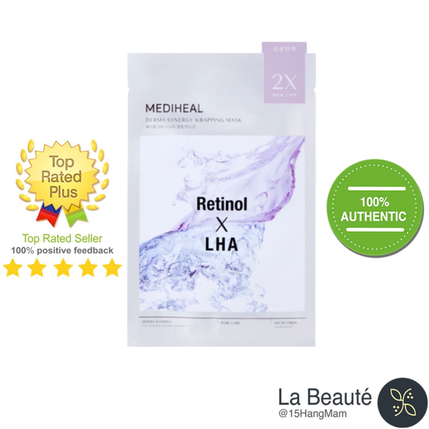 Mặt Nạ Mediheal Derma Synergy Wrapping Mask - Pore Care (Retinol x LHA)