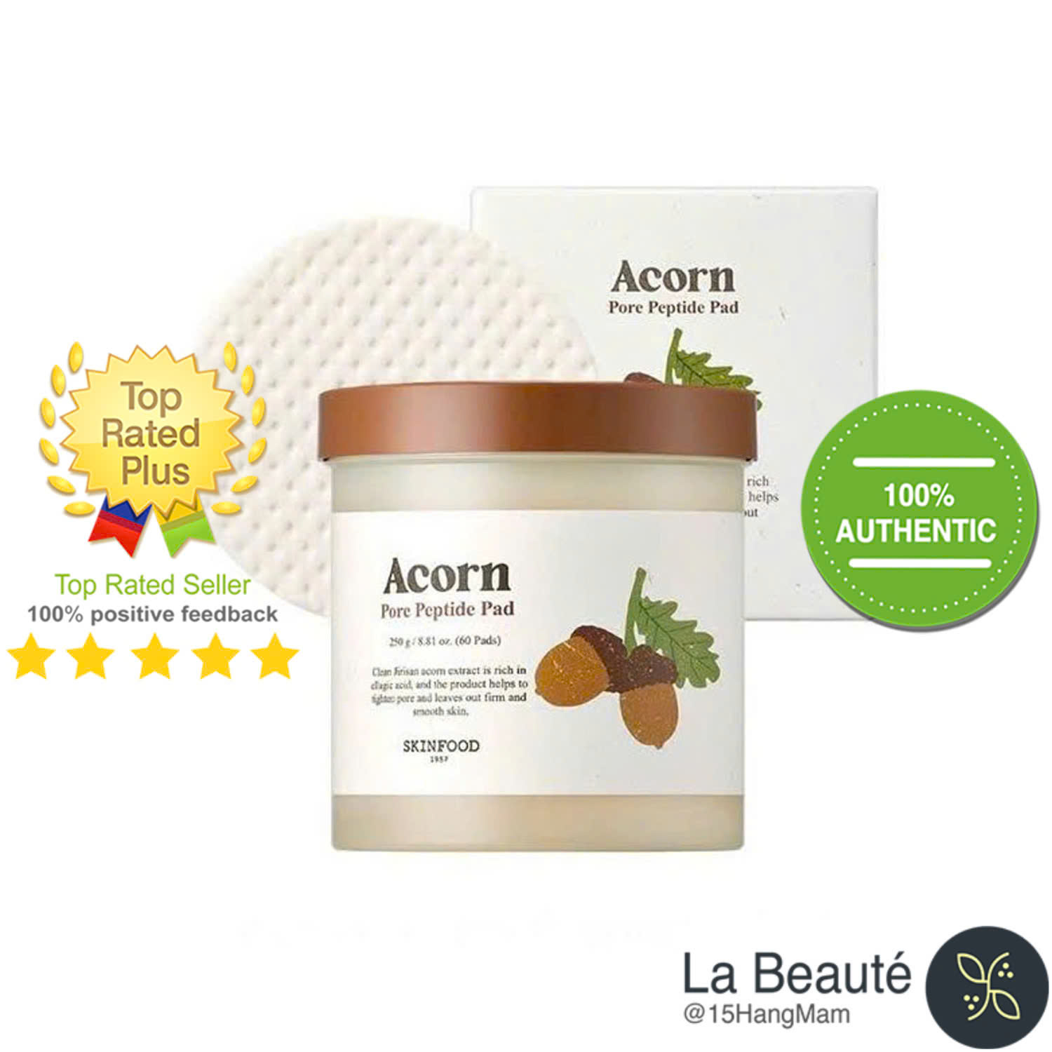 Skinfood Acorn Pad – Quả Sồi Kiểm Soát Nhờn, Se Nhỏ Lỗ Chân Lông