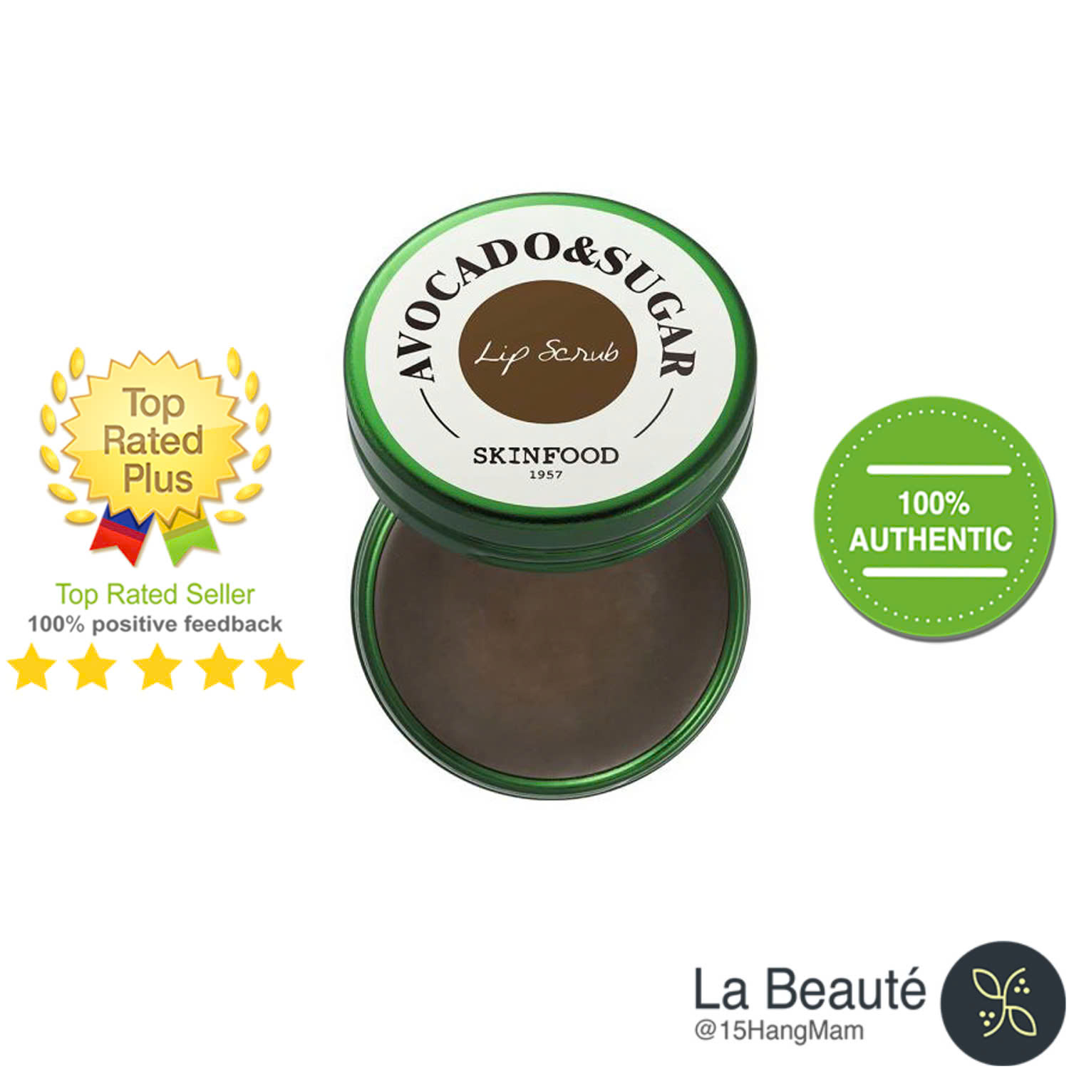 Skinfood Avocado & Sugar Lip Scrub - Tẩy Tế Bào Chết Môi Chiết Xuất Bơ Và Đường 14g