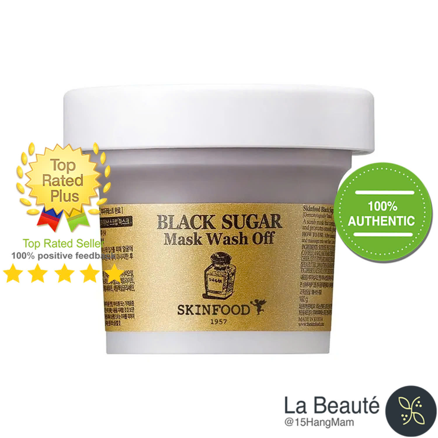 Skinfood Black Sugar Mask Wash Off - Mặt Nạ Tẩy Da Chết 100G