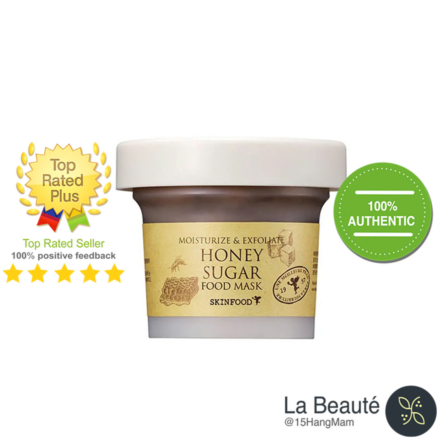 Skinfood Food Mask Honey Sugar 120g - Mật Ong Dưỡng Ẩm Sâu