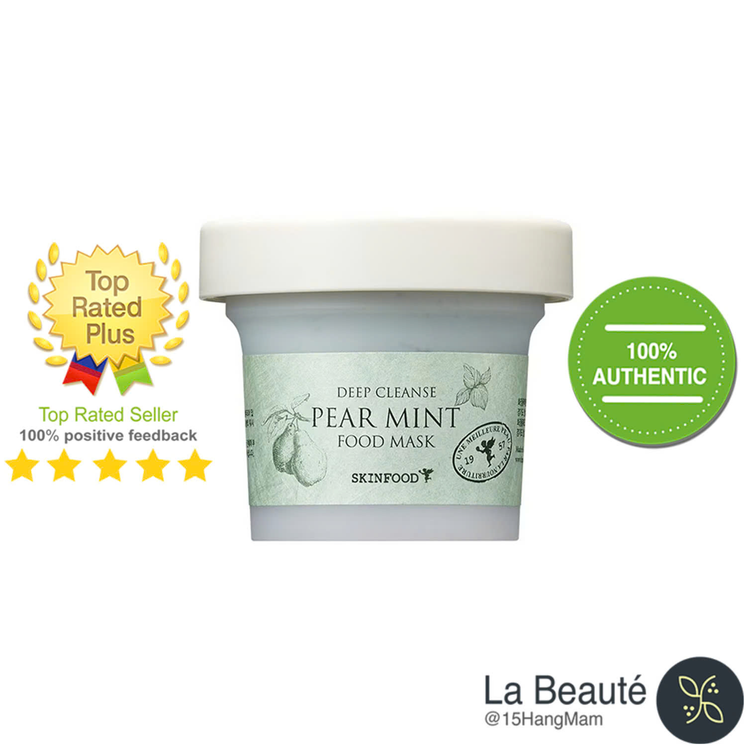 Skinfood Food Mask Pear Mint 120g - Lê Bạc Hà Làm Mát, Kiểm Soát Dầu