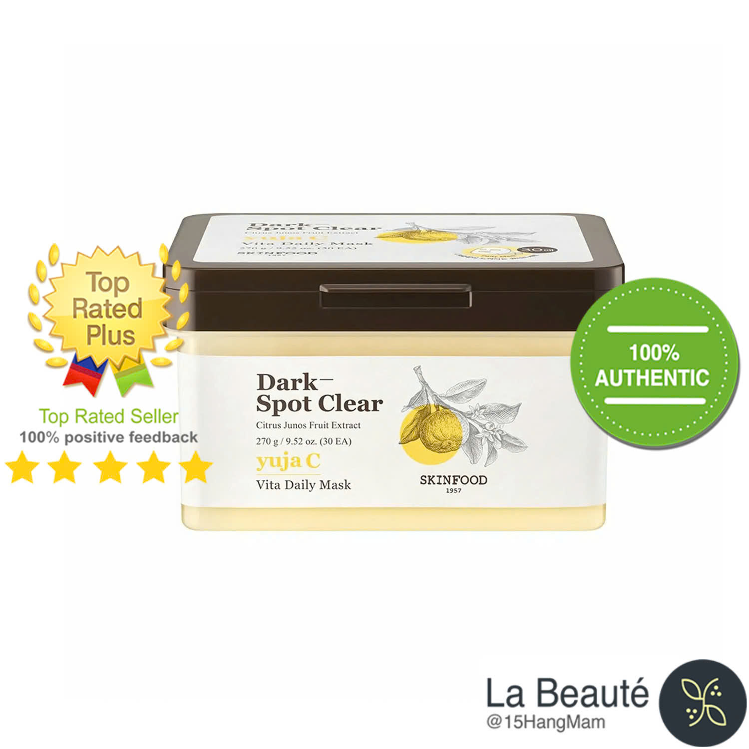 Skinfood Daily Sheet Mask Yuja C - Làm Sáng Da, Ngăn Ngừa Lão Hóa.