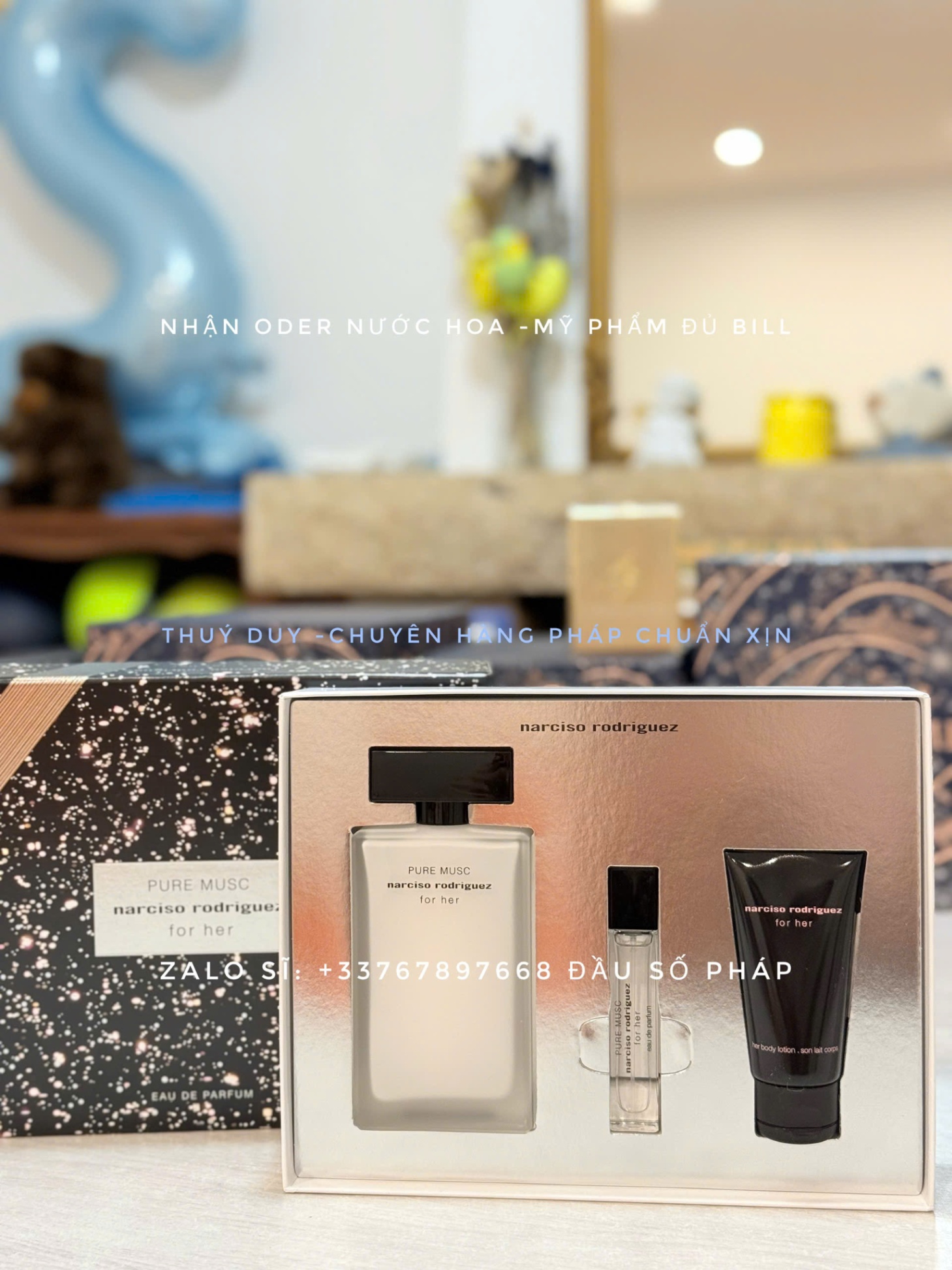 SÉT NƯỚC HOA PURE MUSC NARCISO RODRIGUEZ FOR HER eau de parfum 100ml