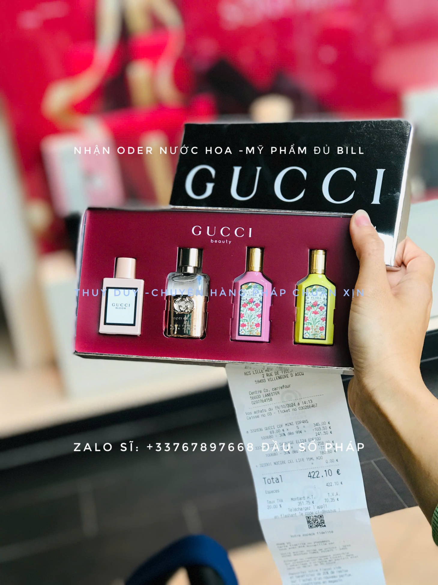 SÉT NƯỚC HOA GUCCI 5ml x 4 chai limited noel 2024