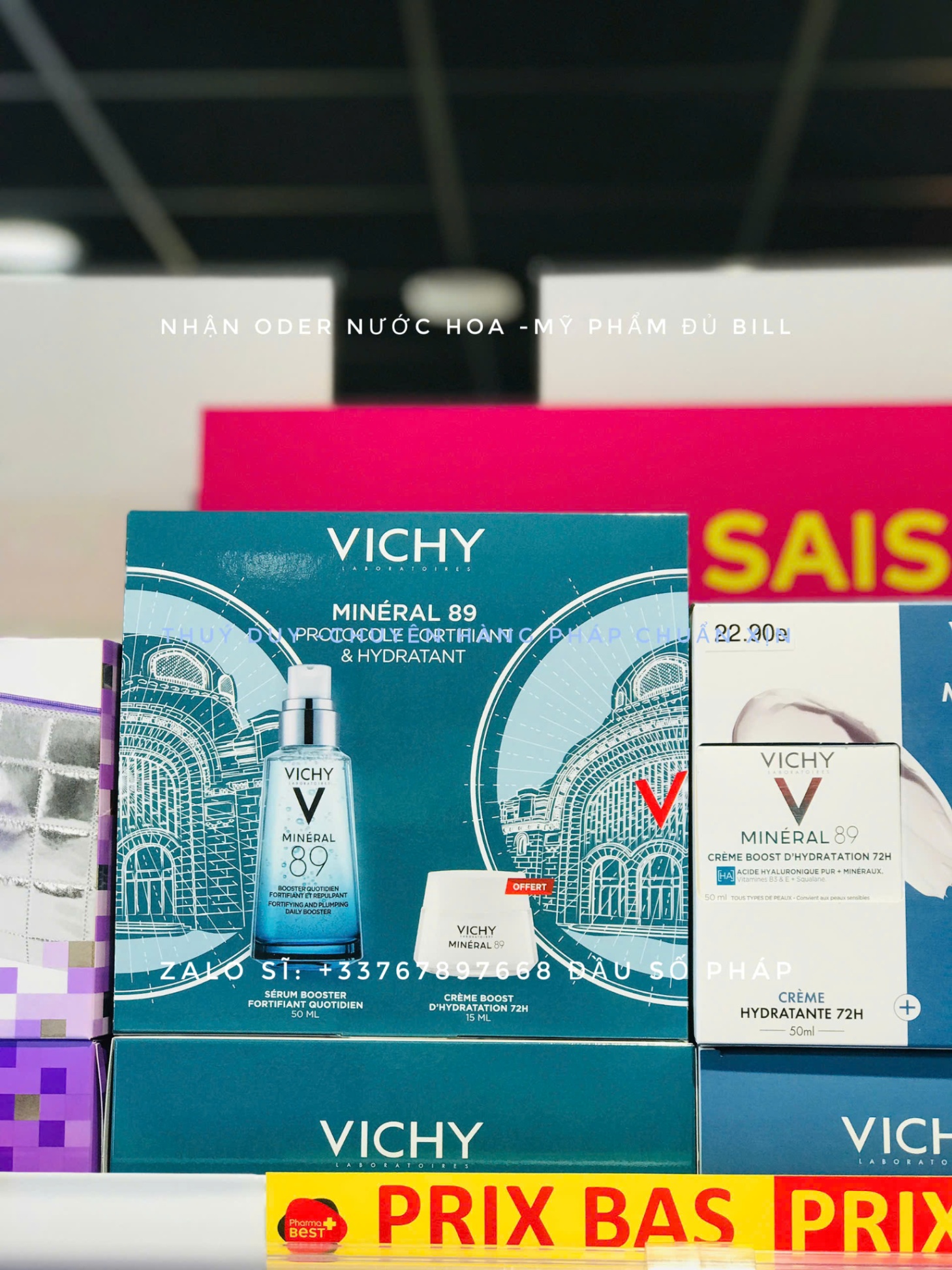 SÉT SERUM VICHY 89 50ml+ KEM DƯỠNG DA 15ml