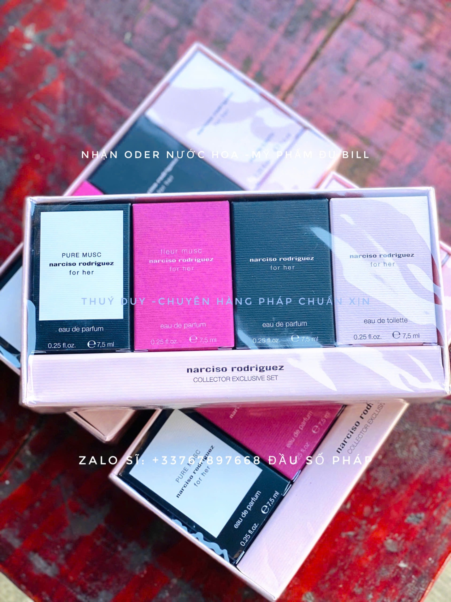 SÉT NƯỚC HOA NARCISO 7,5ml x 4 chai
