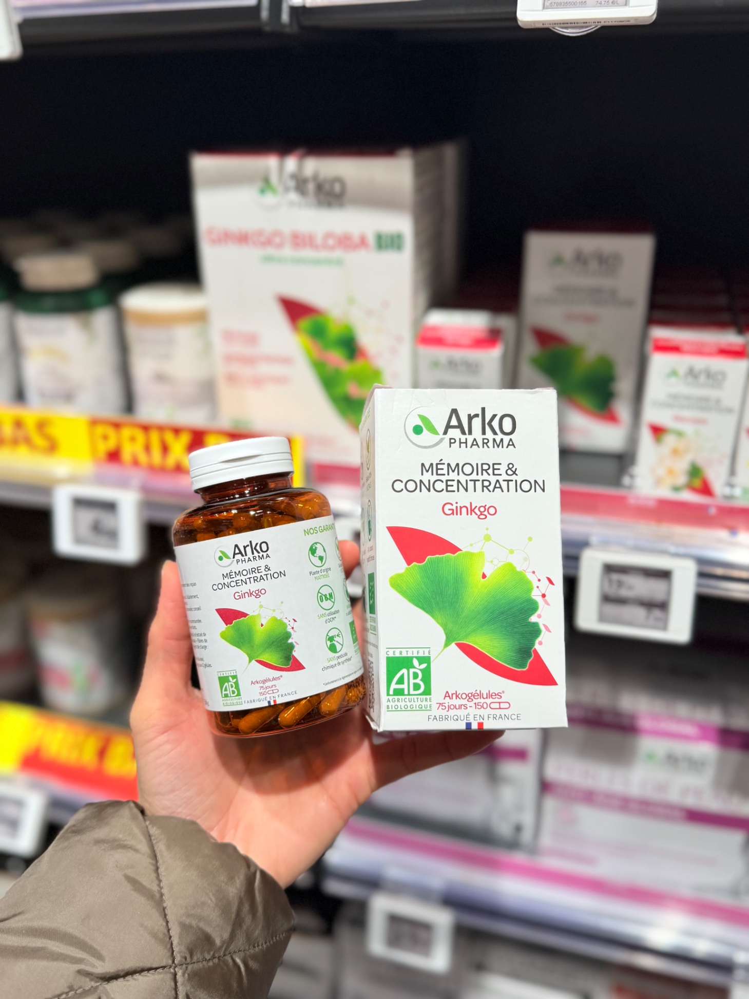Viên uống bổ não ARKOPHARMA Ginkgo 150 vien