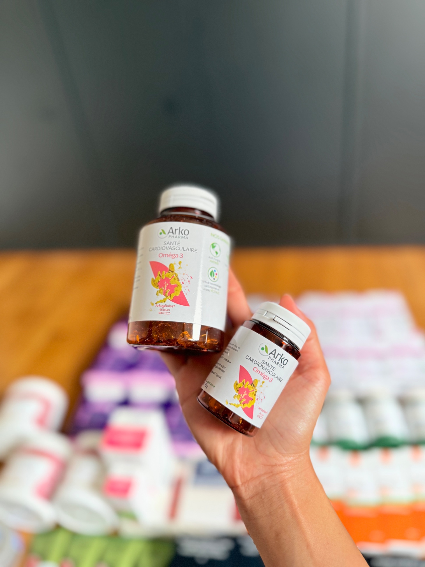 SÉT VIÊN UỐNG OMEGA 3 ARKOPHARMA 180 viên tặng kèm hop nhỏ 60 vieno