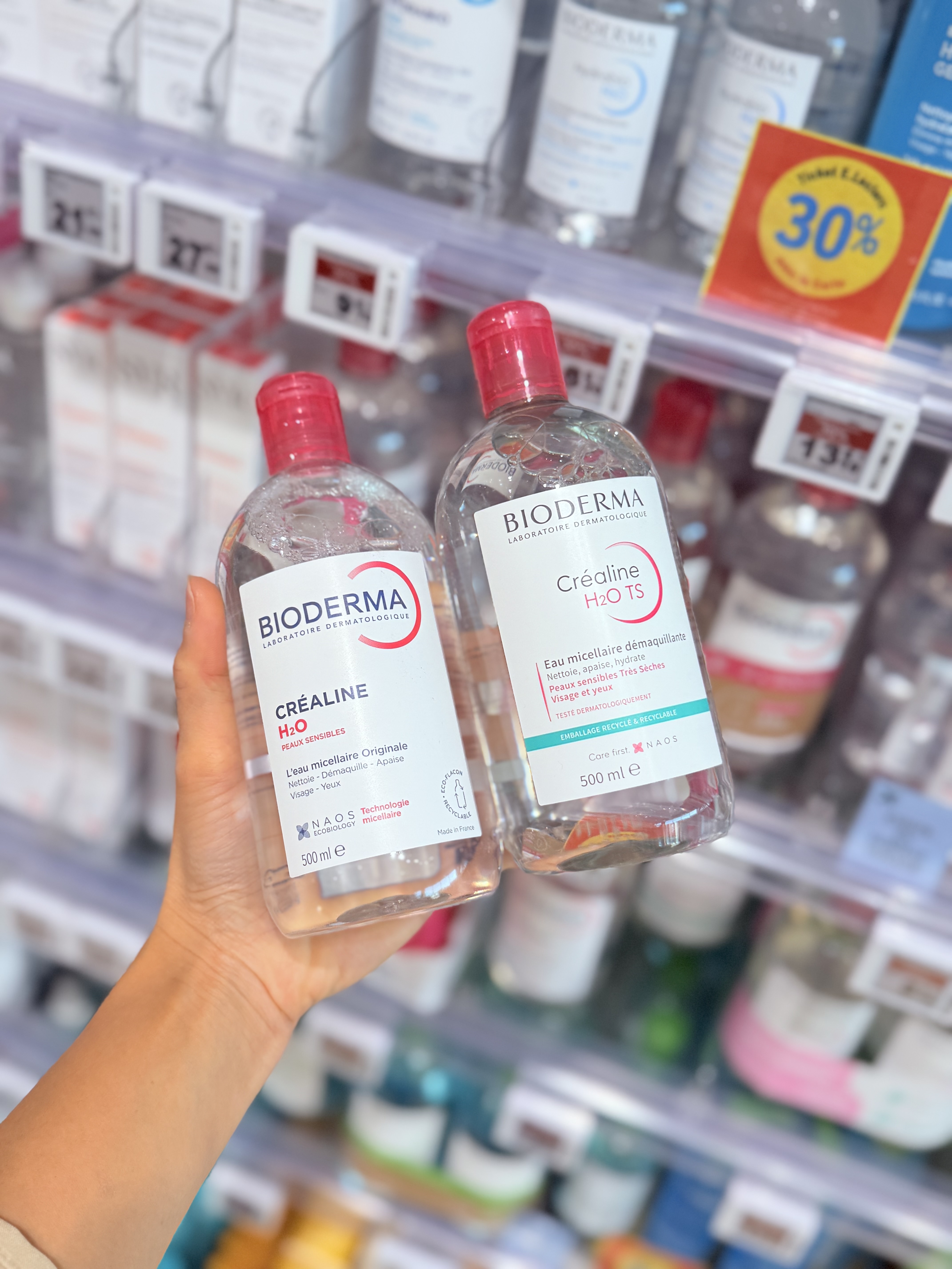 NƯỚC TẨY TRANG BIODERMA hồng dành cho da bình thường, khô 500ml