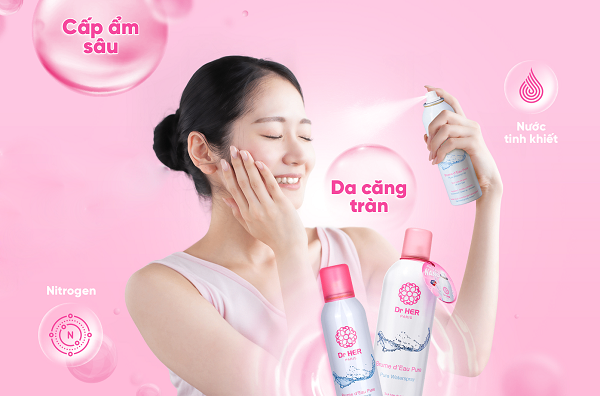 Review Xịt khoáng cấp ẩm Dr HER Paris