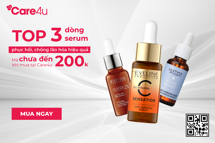 Top 3 dòng serum phục hồi da và chống lão hóa