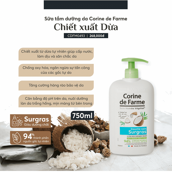 4 loại sữa tắm dưỡng da Corine de Farme được chị em tin dùng 1