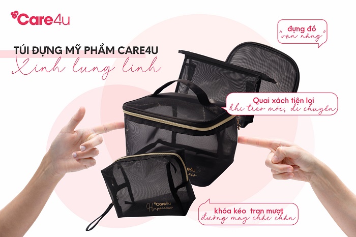 Túi đựng mỹ phẩm Care4u -  Xinh lung linh