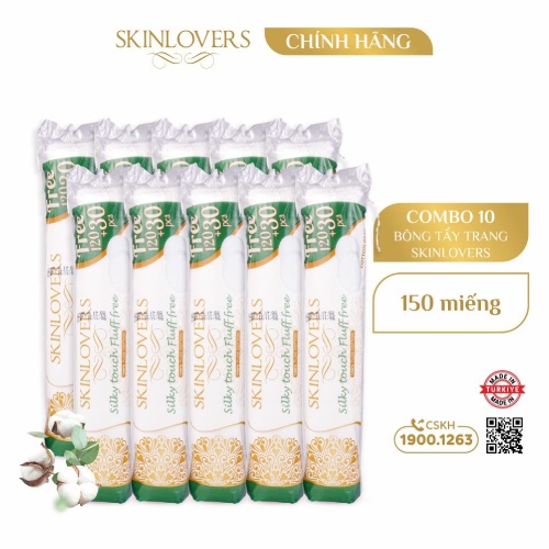 Combo 10 Bông tẩy trang Skinlovers 120+30 miếng (SKLV0309)