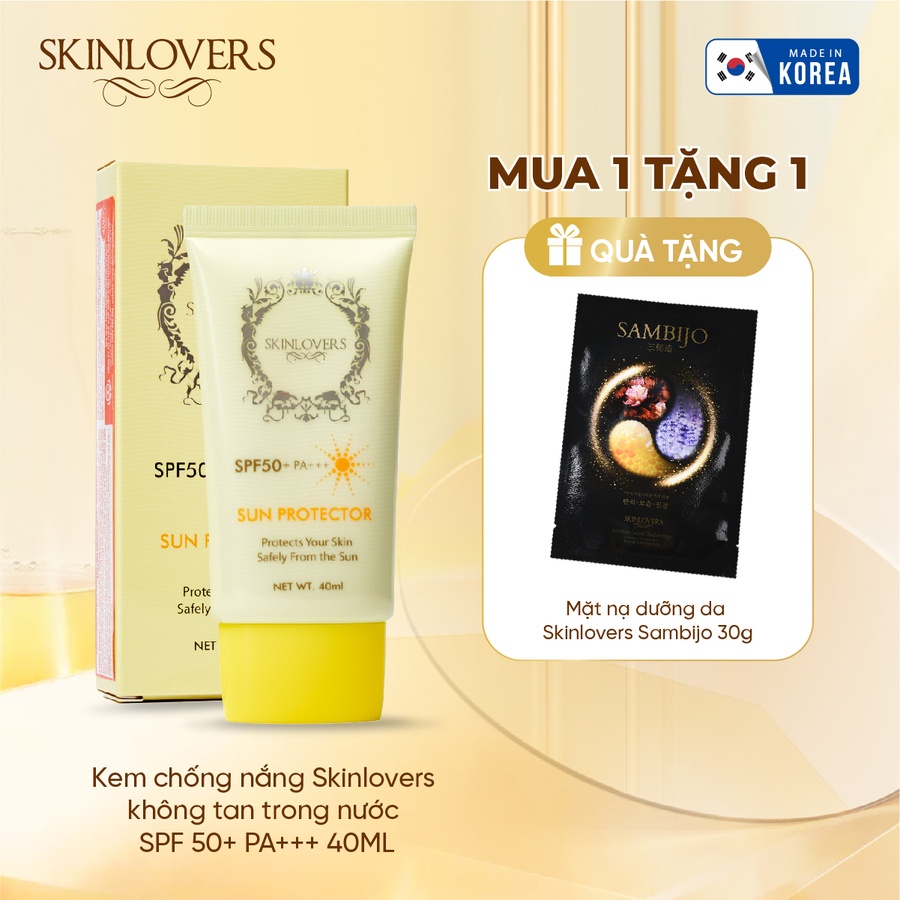 Kem chống nắng Skinlovers không tan trong nước SPF 50+ PA+++ 40ML