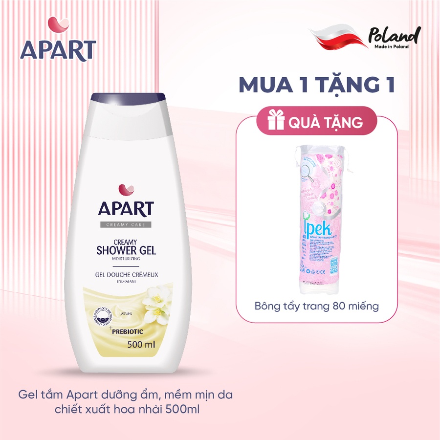 Gel tắm Apart dưỡng ẩm, mềm mịn da chiết xuất hoa nhài 500ML