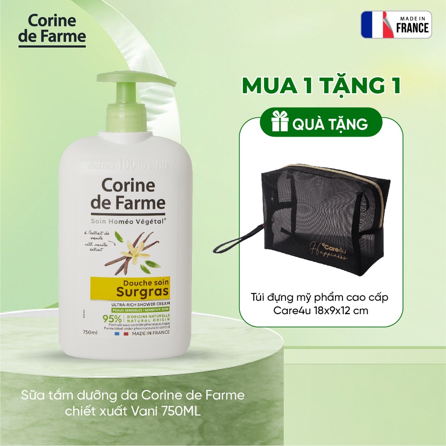 Sữa tắm dưỡng da Corine de Farme chiết xuất Vani 750ML