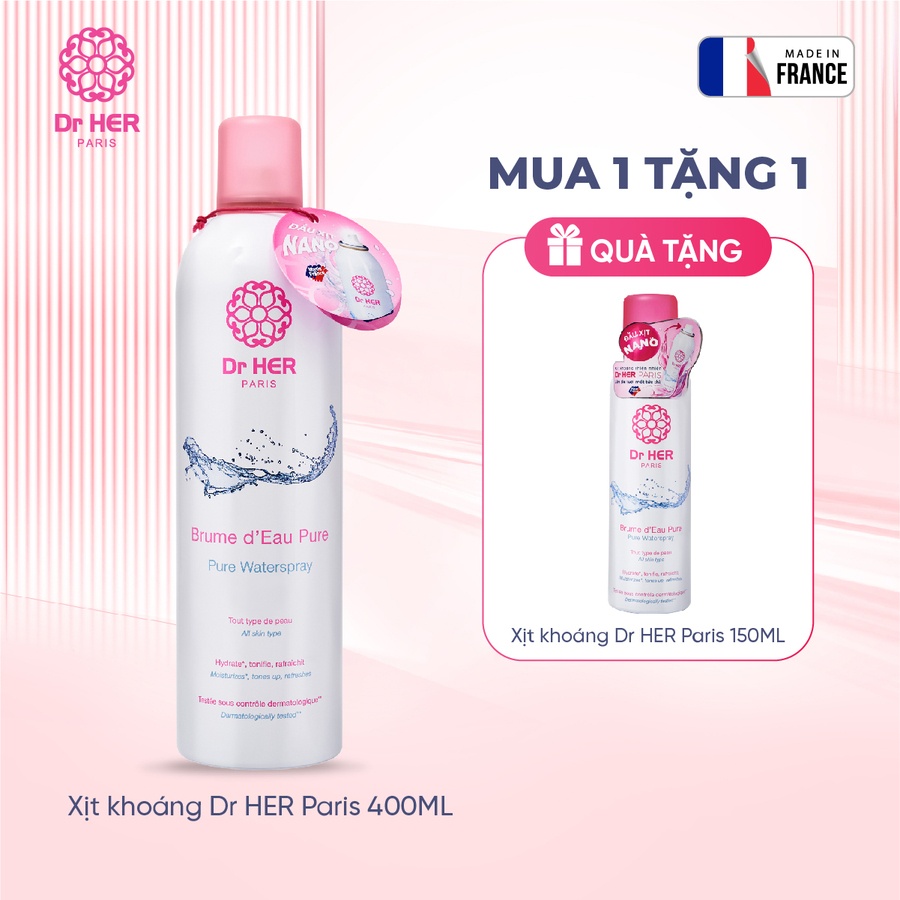 Xịt khoáng cấp ẩm Dr HER Paris 400ML