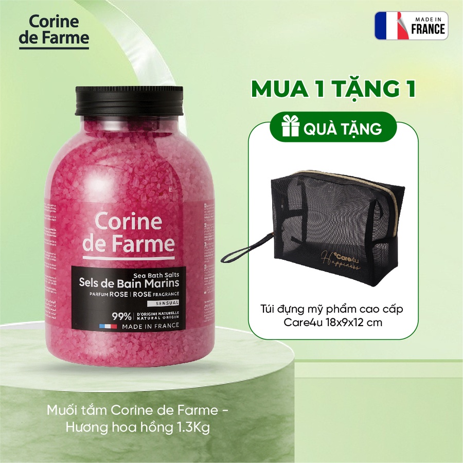 Muối tắm Corine de Farme - Hương hoa hồng 1.3Kg