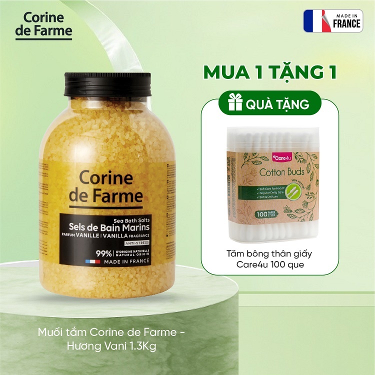 Muối tắm Corine de Farme - Hương Vani 1.3Kg