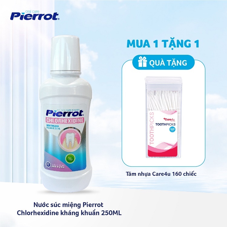 Nước súc miệng Pierrot Chlorhexidine kháng khuẩn 250ML