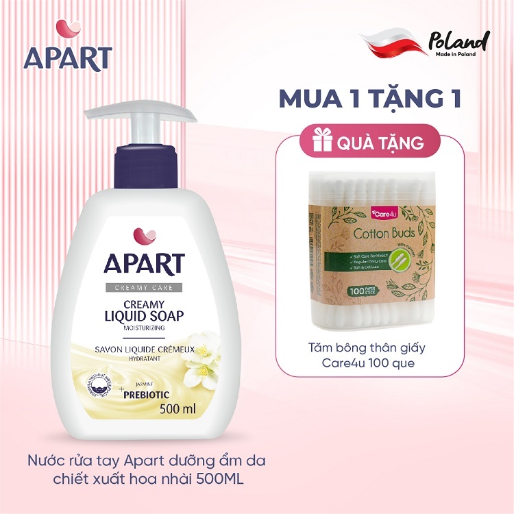 Nước rửa tay Apart dưỡng ẩm da chiết xuất hoa nhài 500ML