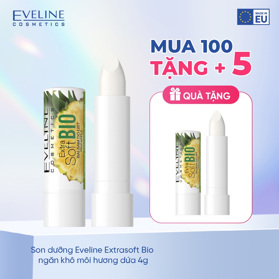 Son dưỡng Eveline Extra Soft Bio ngăn khô môi hương dứa 4g