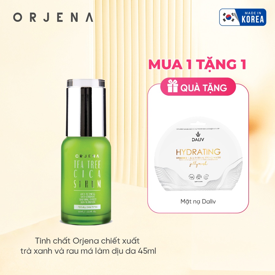 Tinh chất Orjena chiết xuất trà xanh và rau má làm dịu da 45ML