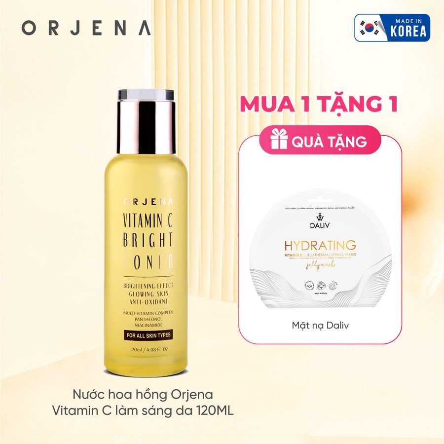 Nước hoa hồng Orjena Vitamin C làm sáng da 120ML