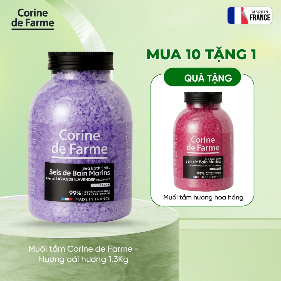 Combo 10 Muối tắm Corine de Farme - Hương oải hương 1.3Kg (CDFM3021)