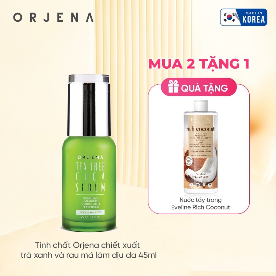 Combo 2 Tinh chất Orjena chiết xuất trà xanh và rau má làm dịu da 45ML (ORJE8487)